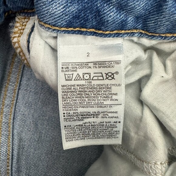 Old Navy High Rise OG Loose Distressed Women's size 2 Medium Blue Denim Jeans - Picture 4 of 5